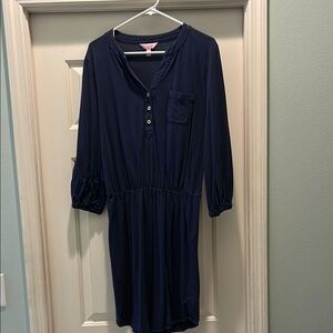 Lilly Pulitzer Blue Long Sleeve Polo Dress